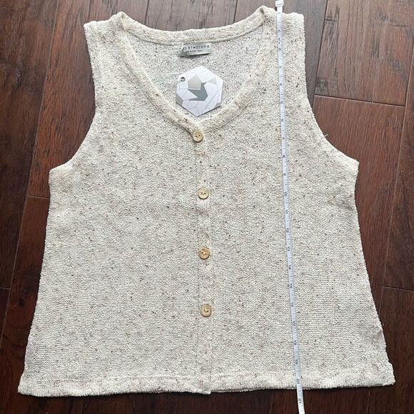 Anthropologie Paper Crane Sleeveless Sweater Vest Light Weight Size S NWT - Picture 2 of 6
